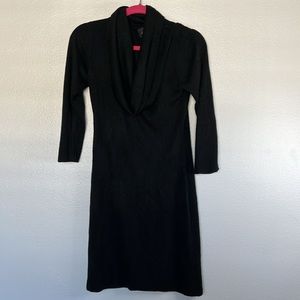 EUC Connected Apparel Black Cowl Neck Long Sleeve Sweater Dress sz M